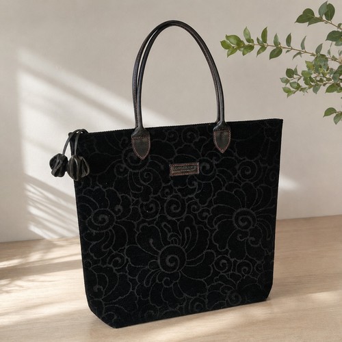 Sac longchamp velours noir - velours,