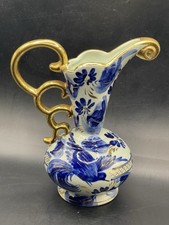 Ceramic Vase Pitcher Ewer H. Bequet Quaregnon Belgium 323 With Label