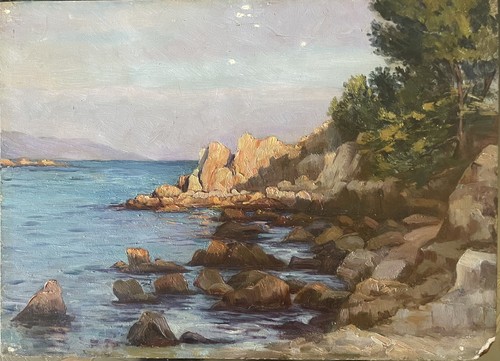 Huile sur panneau ancienne - ,