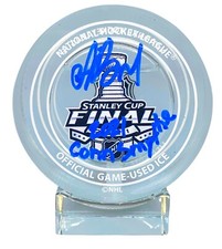 Andrei Vasilevskiy inscribed signed Stanley Cup Game Used Ice Puck Lightning JSA