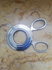 VINTAGE CHROME METAL KITCHEN UTENSIL EGG CUTTER SHELL.