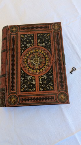 Ancienne boîte fer livre - ancienne, en