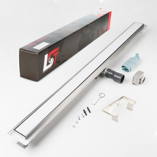 Caniveau verre blanc 1200x70mm - verre,