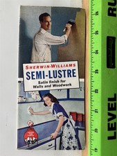 1946 Sherwin Williams Semi Lustre Paint Chip Information Brochure Vintage