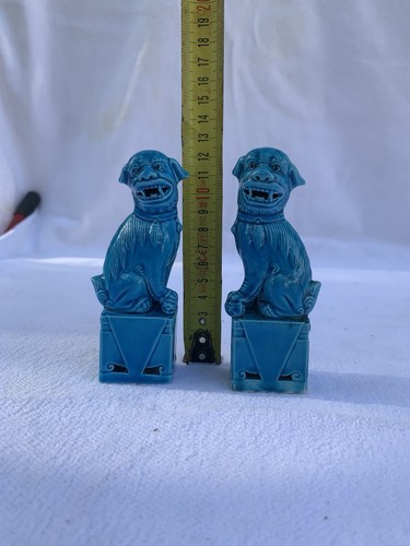 Paire chiens foo porcelaine - de,