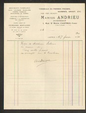 CASTRES (81) Monuments / PIERRE MARBLE GRANITE ... "Marius ANDRIEU" in 1930