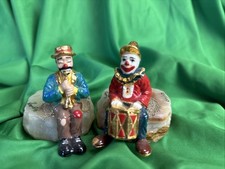 Ron Lee CLARENCE The Clown Playing The Clarinet DROOPER DRUMMER Onyx Base SIGNED