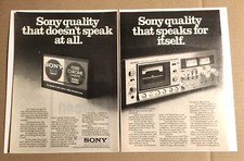 1978 Sony TC-K7 II Stereo Cassette Deck 2-page vintage print ad advertisement