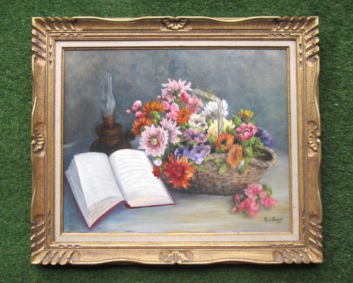 Grand tableau nature morte - , au