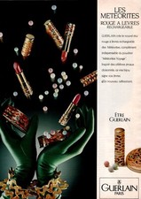Publicité papier Parfum. Perfume ad.  GUERLAIN Les Météorites 1990