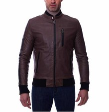 Blouson bombardier en cuir