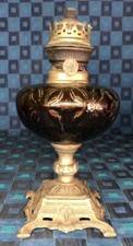 Ancien Pied Lampe À Pétrole