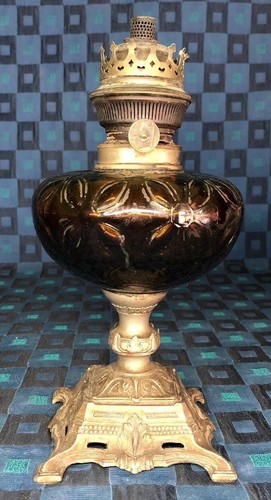 Ancien pied lampe pétrole - ancien,