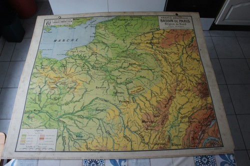 Ancienne carte scolaire vidal - carte,