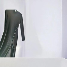 Robe longue noire élégante