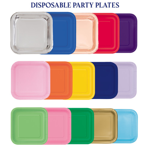 Assiette carrée jetable 9 - carrée,
