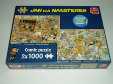 Jan Van Haasteren  2 x1000pc Puzzles Rembrandt's Studio & Gallery Of Curiosities