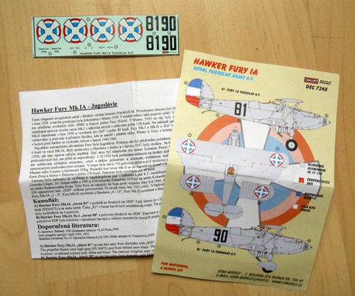 Décalques pour maquette avion