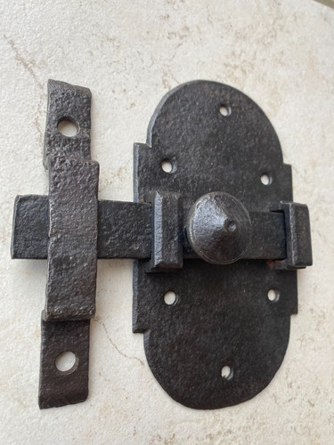 Ancien gros verrou fer - verrou,