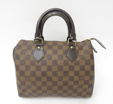 Authentic Louis Vuitton Damier Ebene Speedy 25 Hand Bag F#45734