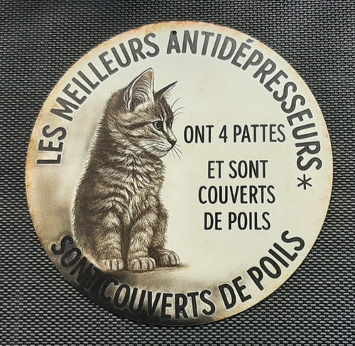Plaque métal décoration chat - plaque,