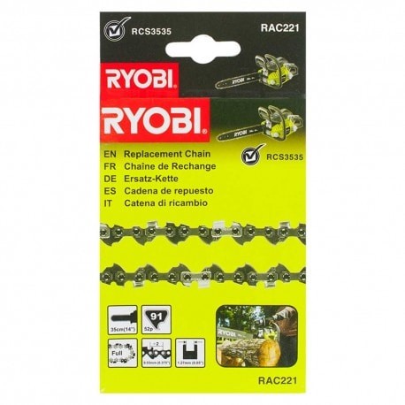 Chaine ryobi maillons 8 - 52, 3/8"