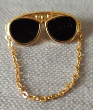 Rayban Aviator Style Glasses Pins with Chain 
