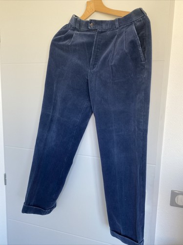 Ancien pantalon velours bleu - pantalon,