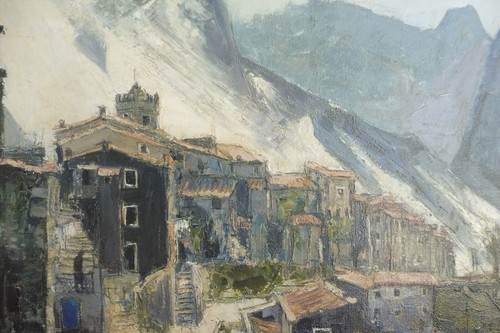 Beau ancien tableau huile - tableau,