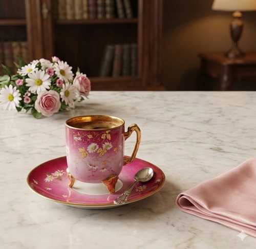 Tasse moka ancienne émail - à,