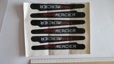 Board of 6 stickers for bicycle frames: CYCLES MERCIER (17.5 x 2.5 cm)
