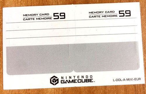 Carte mémoire gamecube - gamecube, 59