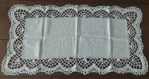 Napperon ancien coton blanc - , et