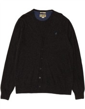 MARLBORO CLASSICS Mens Cardigan Sweater XL Grey Wool WT08