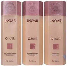 INOAR – Ghair  Smoothing Set for Curly Hair: Deep Cleansing Shampoo & Treatmen