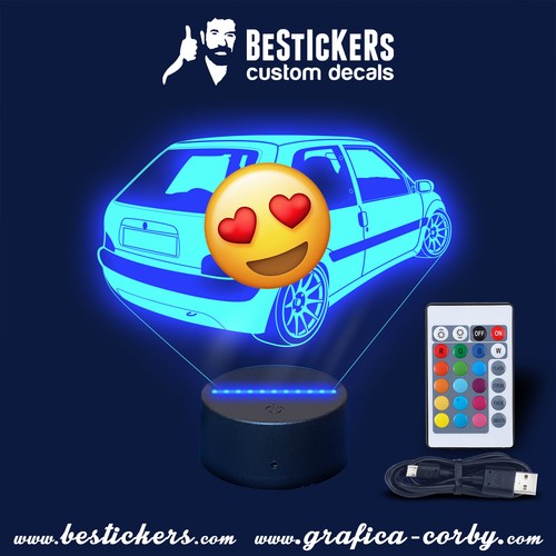 Panneau led gravé citroen - led,