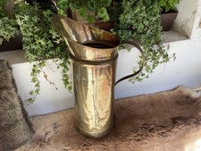 Art Populaire Ancien  - Grand Broc Marque de Mesure Cuivre Jaune Porte-Parapluie