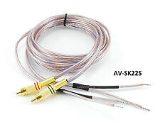25ft CablesOnline 18 AWG Speaker Wire Pair Cables with Dual RCA Male Plugs
