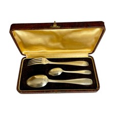 coffret 3 couverts en métal argenté