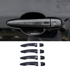 Carbon Fiber Exterior Car Door Handles Cover Trim For Nissan Rogue 2021-2025