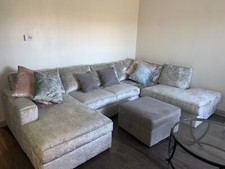 2- Piece Luxe Sofa Chaise W/ Ottonman & Two Tables!