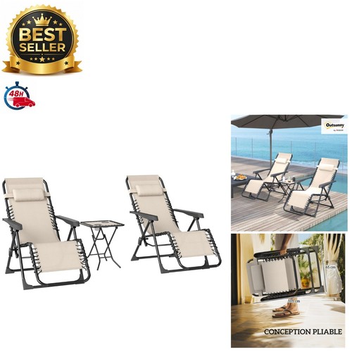 Outsunny lot chaises - lot,