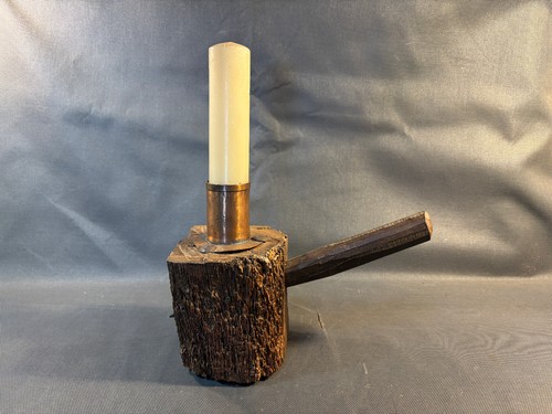 Ancien gros bougeoir bois - ancien,