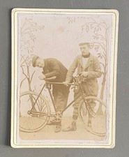 PHOTO sur carton CYCLISTE VELO cyclist cyclist cyclista bike bicycle photo