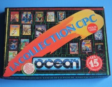 AMSTRAD CPC 464 664 6128 "La Collection OCEAN" 15 jeux 2 disquettes + notice Fr