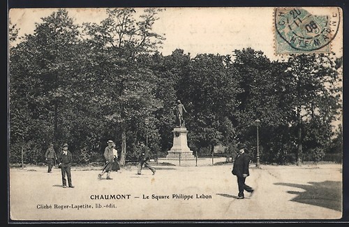 Cpa chaumont square - chaumont,,
