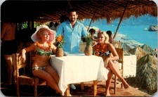 Vintage Postcard Playa Condesa Beach Women in Bikinis Acapulco Mexico E1