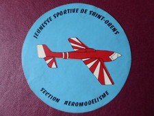 AUTOCOLLANT STICKER AEROMODELISME AVION JEUNESSE SPORTIVE SAINT ORENS