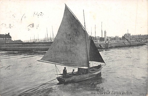 Cpa trouville barque de - cpa, /