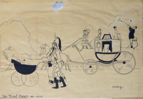 Militaire calèche dessin - calèche,